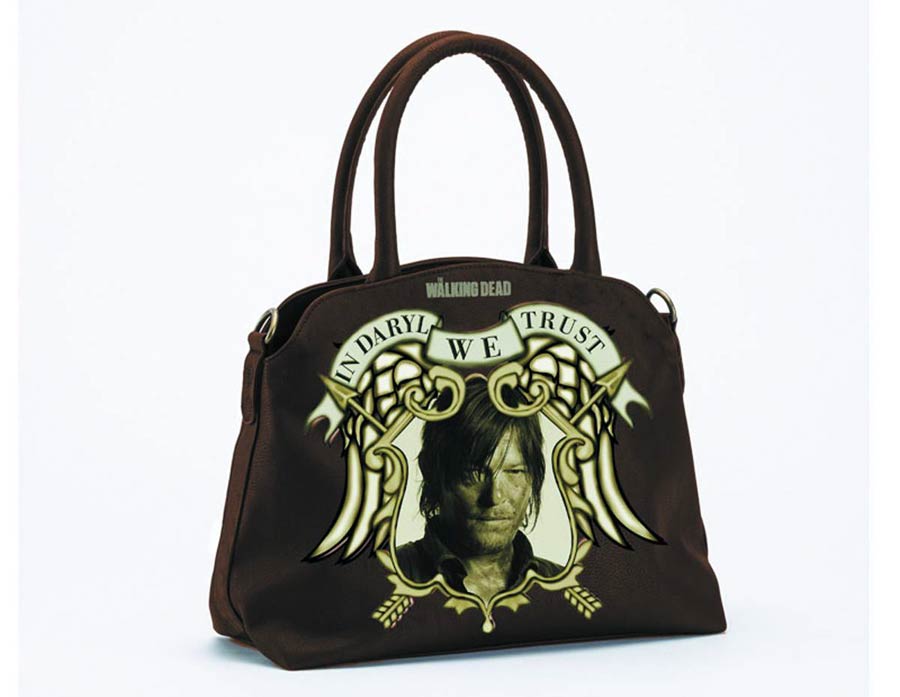 Walking Dead In Daryl We Trust Handbag - Brown