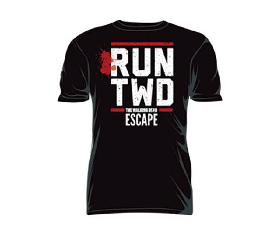 Walking Dead Run TWD Mens T-Shirt Large