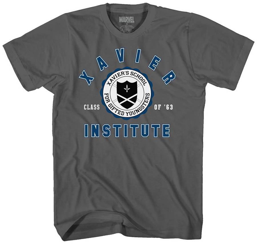 X-Men Institute Charcoal T-Shirt Large