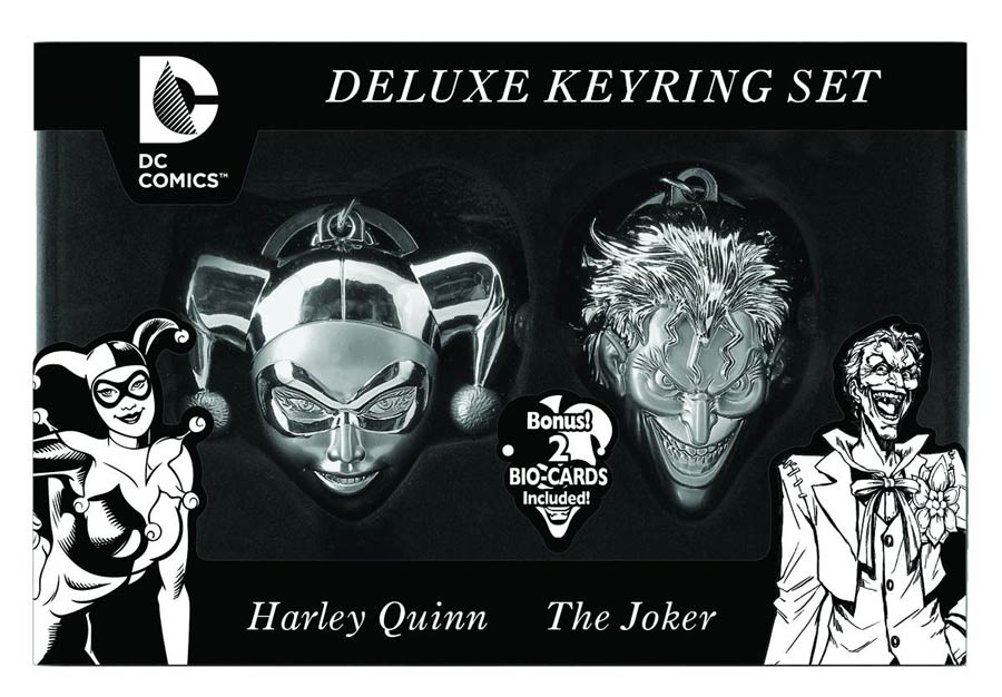 DC Heroes Joker & Harley Quinn Limited Edition 2-Piece Keyring Set