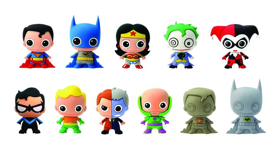 DC Heroes Laser Cut Figural Keyring Series 1 Blind Mystery Box 24-Piece Display