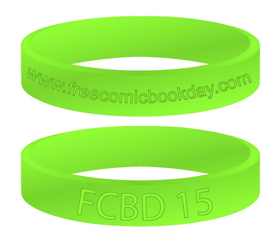 FCBD 2015 Green Wrist Band