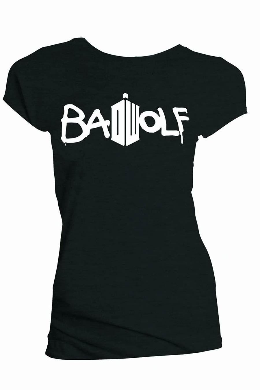 Doctor Who Bad Wolf Black Ladies T-Shirt Large