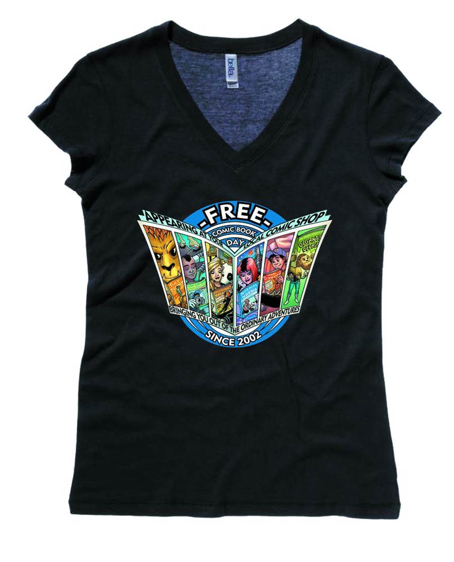 FCBD 2015 Commemorative Artist Amanda Conner Navy Womens T-Shirt Large