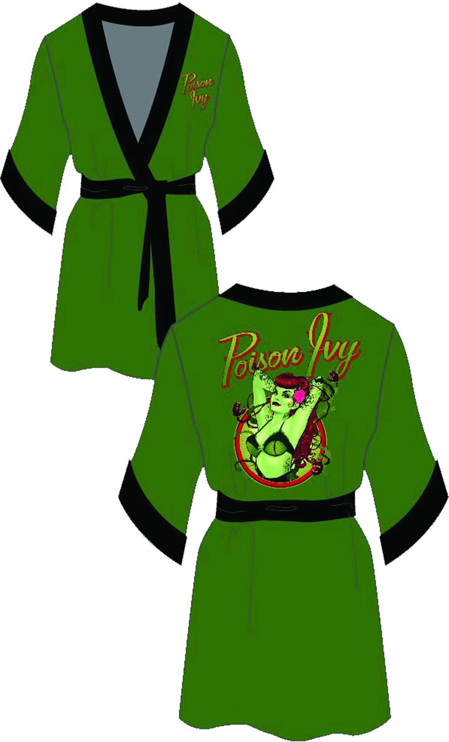 DC Bombshells Poison Ivy Previews Exclusive Satin Robe Small/Medium
