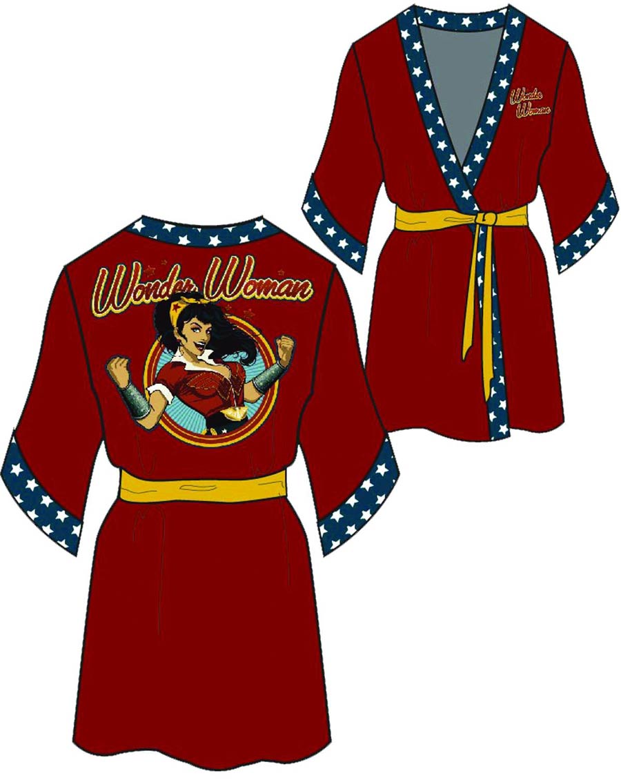 DC Bombshells Wonder Woman Previews Exclusive Satin Robe Large/X-Large