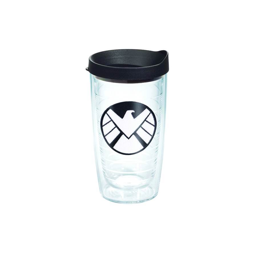 Marvels Agents Of S.H.I.E.L.D. Logo With Lid Previews Exclusive 16-Ounce Tumbler
