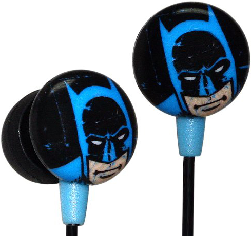 DC Comics Printed Ear Buds - Batman Face