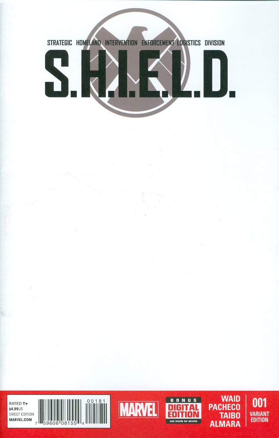 S.H.I.E.L.D. Vol 4 #1 Cover C Variant Blank Cover