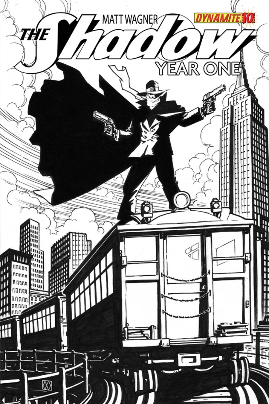 Shadow Year One #10 Cover H High-End Matt Wagner Black & White Ultra-Limited Variant Cover (ONLY 25 COPIES IN EXISTENCE!)