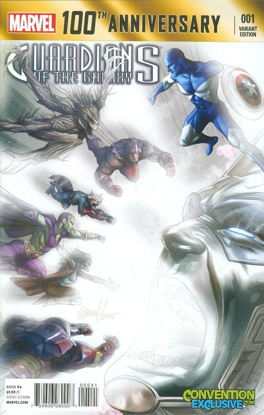 100th Anniversary Special Guardians Of The Galaxy #1 Cover D Convention Exclusive Greg Horn Faded Cover