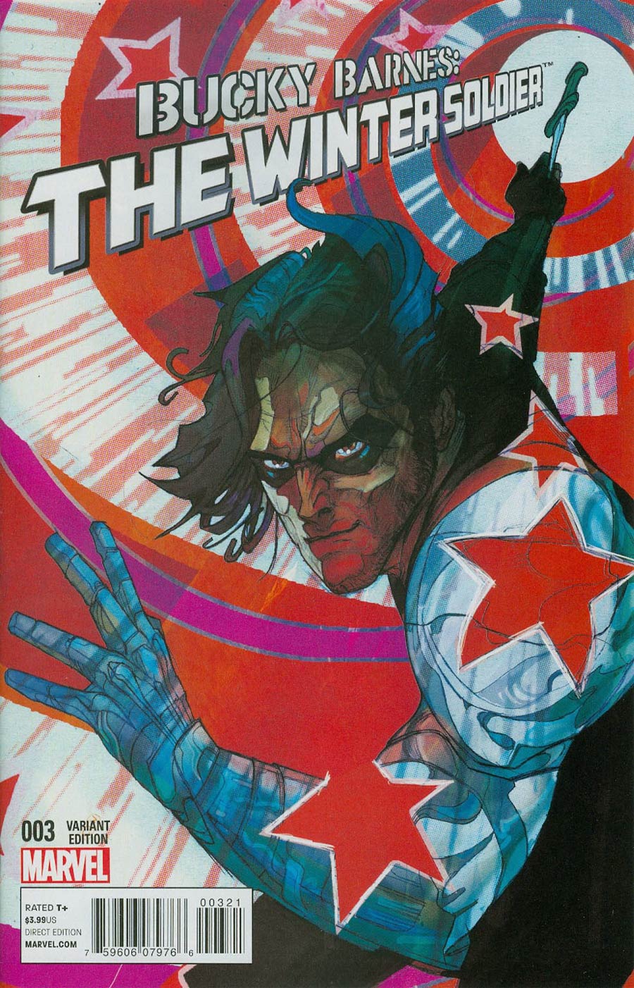 Bucky Barnes Winter Soldier #3 Cover B Incentive Christian Ward Variant Cover