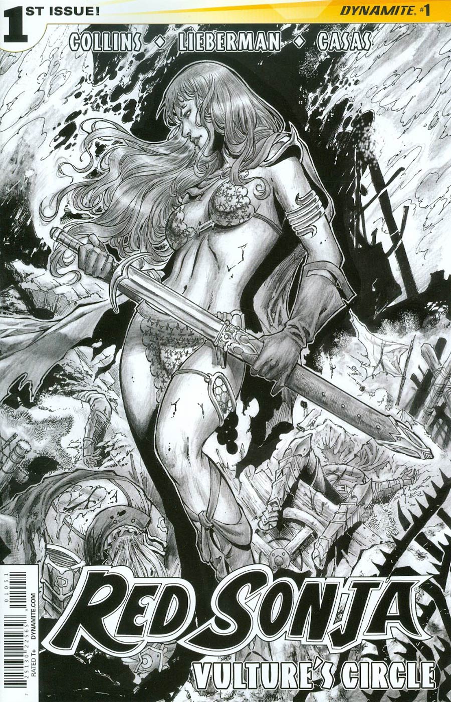 Red Sonja Vultures Circle #1 Cover E Incentive Walter Geovani Black & White Cover