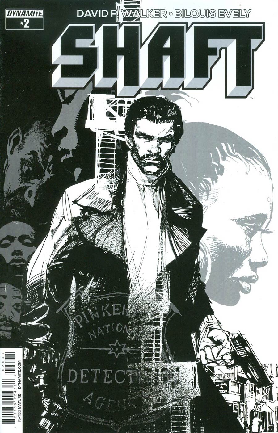 Shaft #2 Cover D Incentive Denys Cowan Black & White Cover