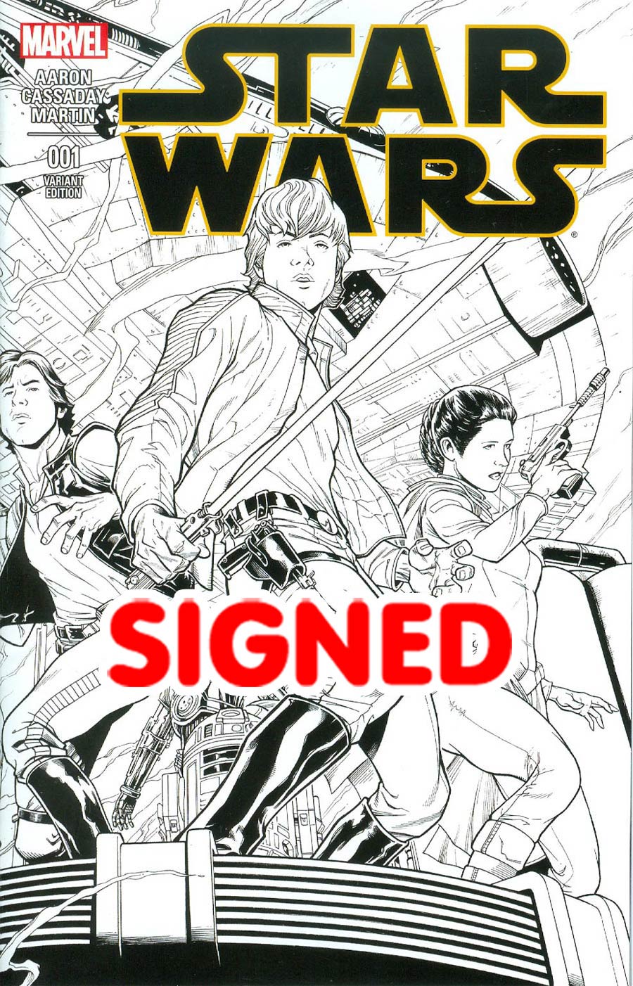 Star Wars Vol 4 #1 Cover Z-W DF Incentive Joe Quesada Sketch Variant Cover Signed By Joe Quesada