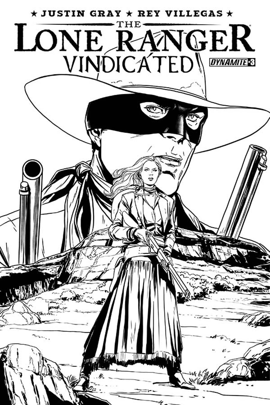 Lone Ranger Vindicated #3 Cover B Incentive Marc Laming Black & White Cover