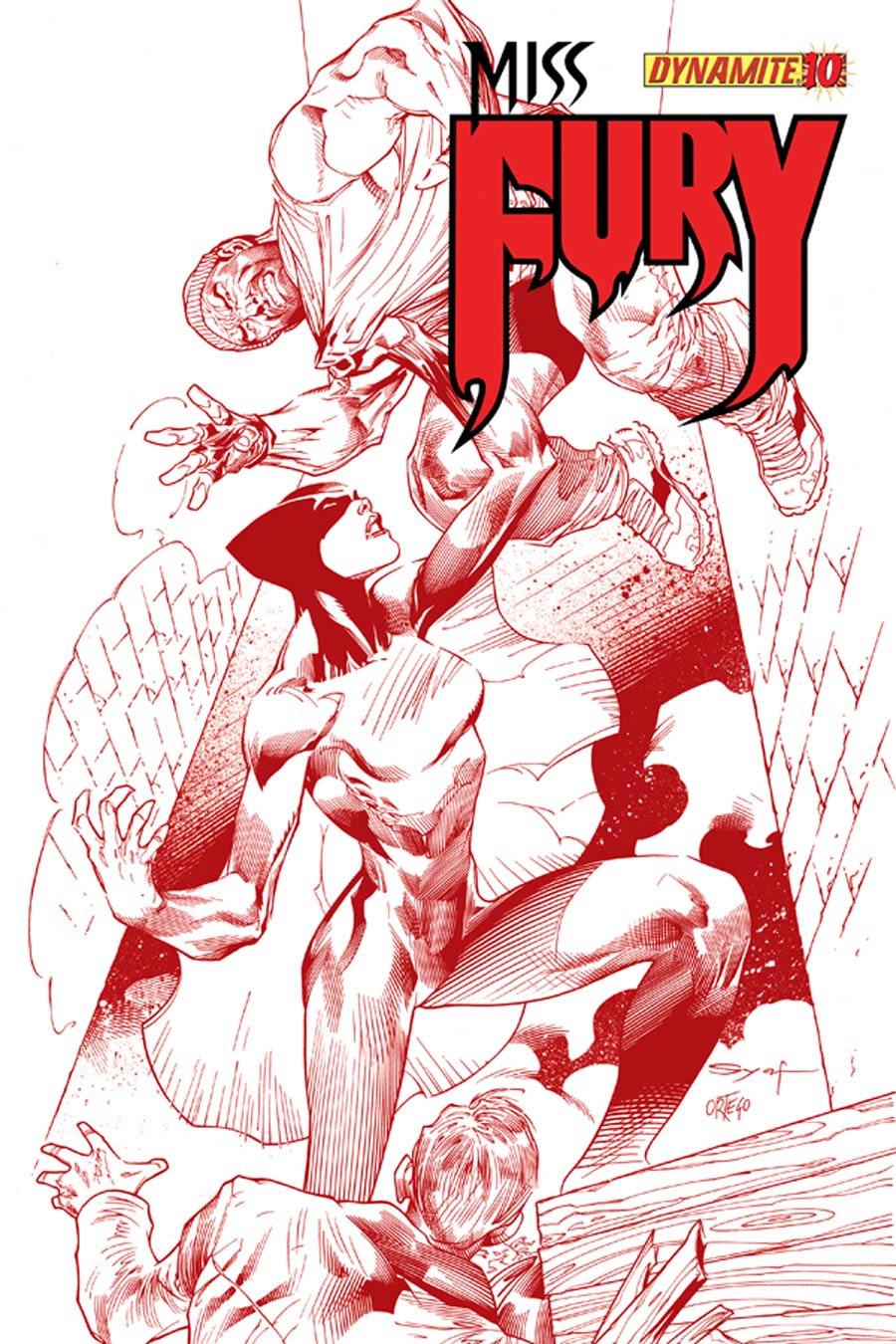 Miss Fury Vol 2 #10 Cover H High-End Ardian Syaf Blood Red Ultra-Limited Variant Cover (ONLY 75 COPIES IN EXISTENCE!)