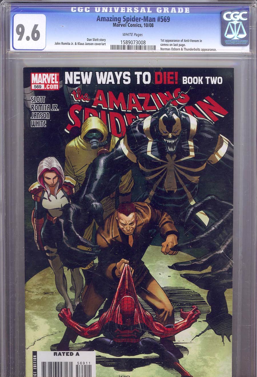 Amazing Spider-Man Vol 2 #569 CGC 9.6 1st Ptg Regular John Romita Jr Cover