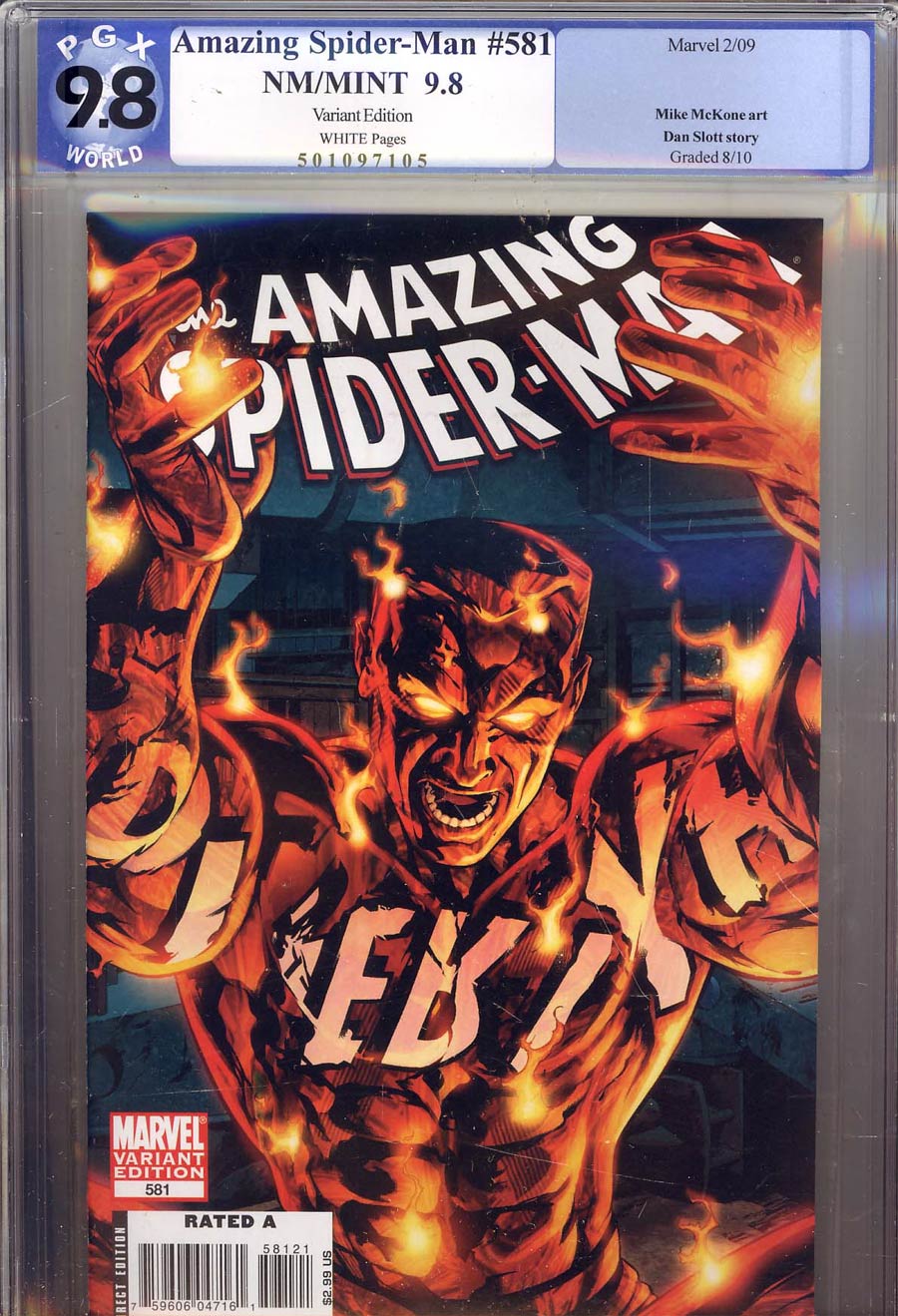 Amazing Spider-Man Vol 2 #581 PGX 9.8 Incentive Villain Variant CoveR