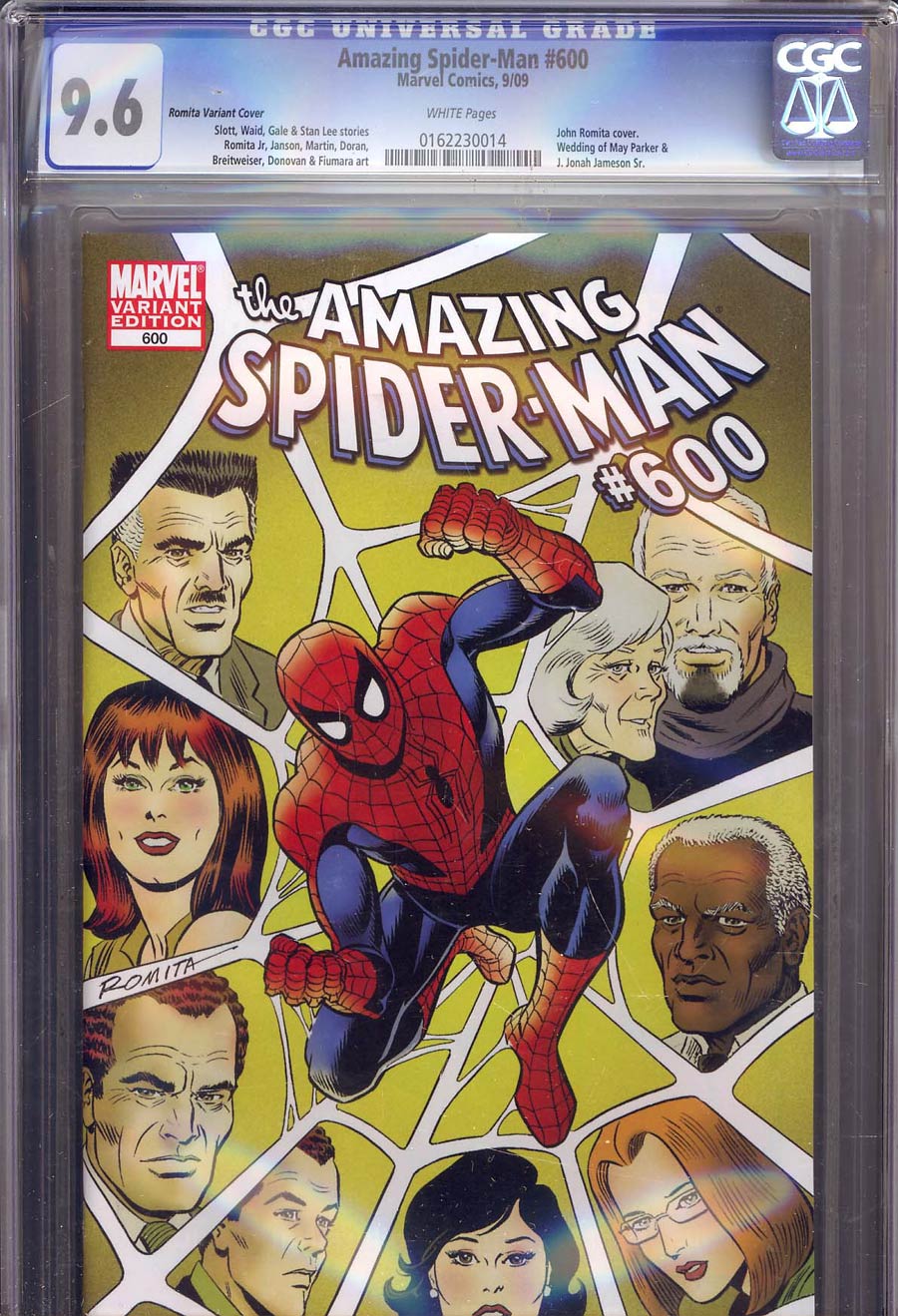 Amazing Spider-Man Vol 2 #600 CGC 9.6 Incentive John Romita Sr Variant Cover
