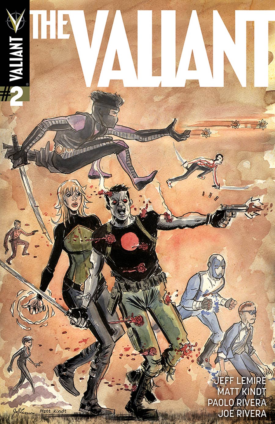 The Valiant #2 Cover C Incentive Jeff Lemire & Matt Kindt Interlocking Variant Cover