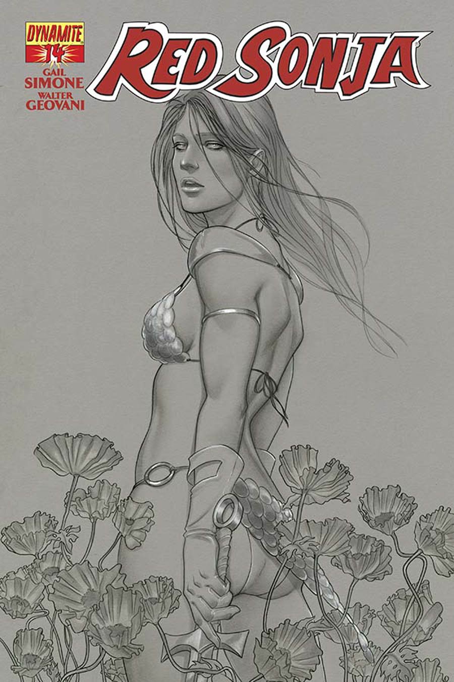 Red Sonja Vol 5 #14 Cover D Incentive Jenny Frison Black & White Cover