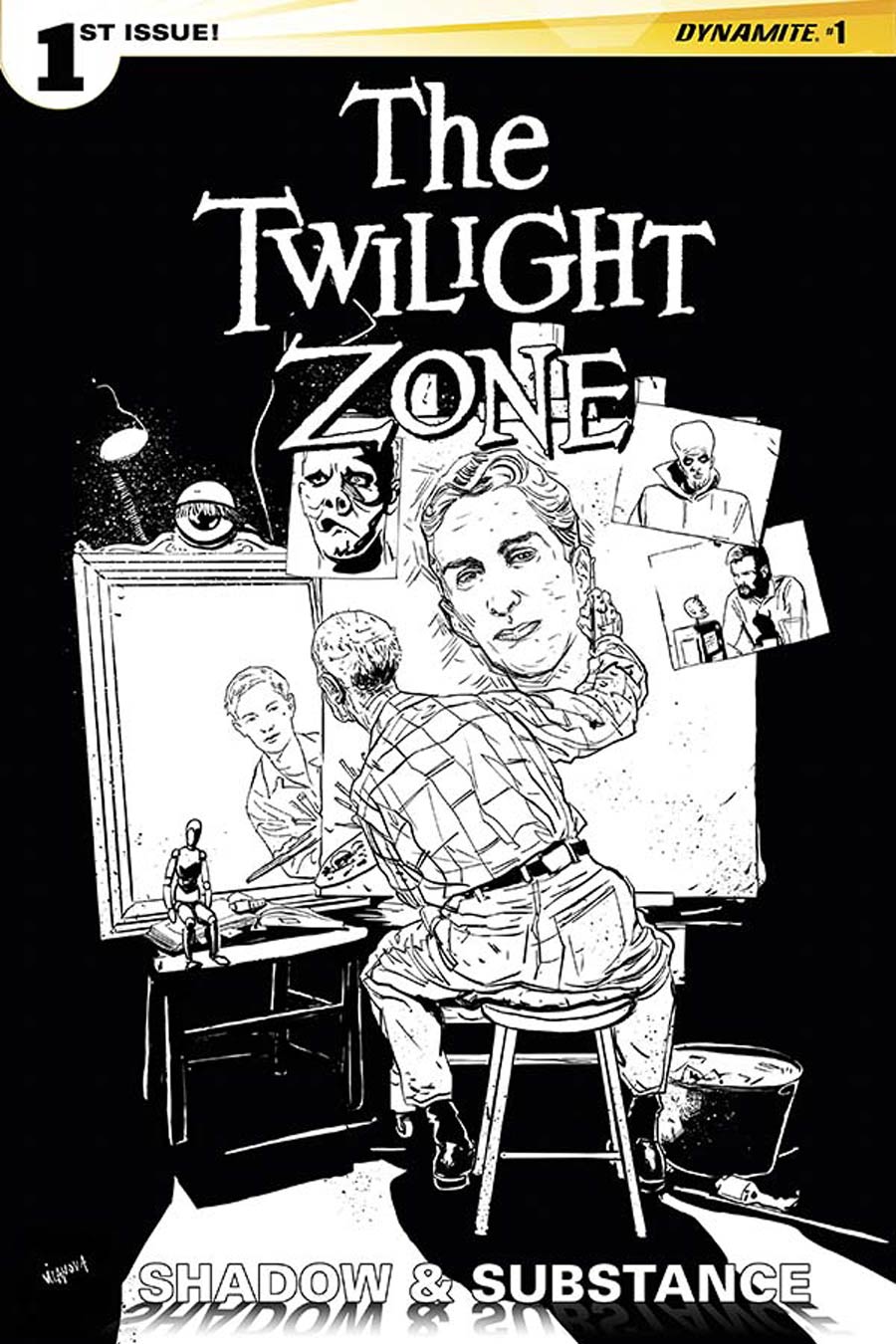 Twilight Zone Shadow & Substance #1 Cover F Incentive Guiu Vilanova Black & White Cover