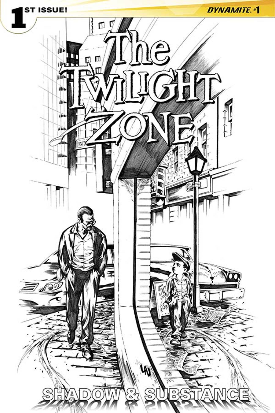 Twilight Zone Shadow & Substance #1 Cover G Incentive Jonathan Lau Black & White Cover
