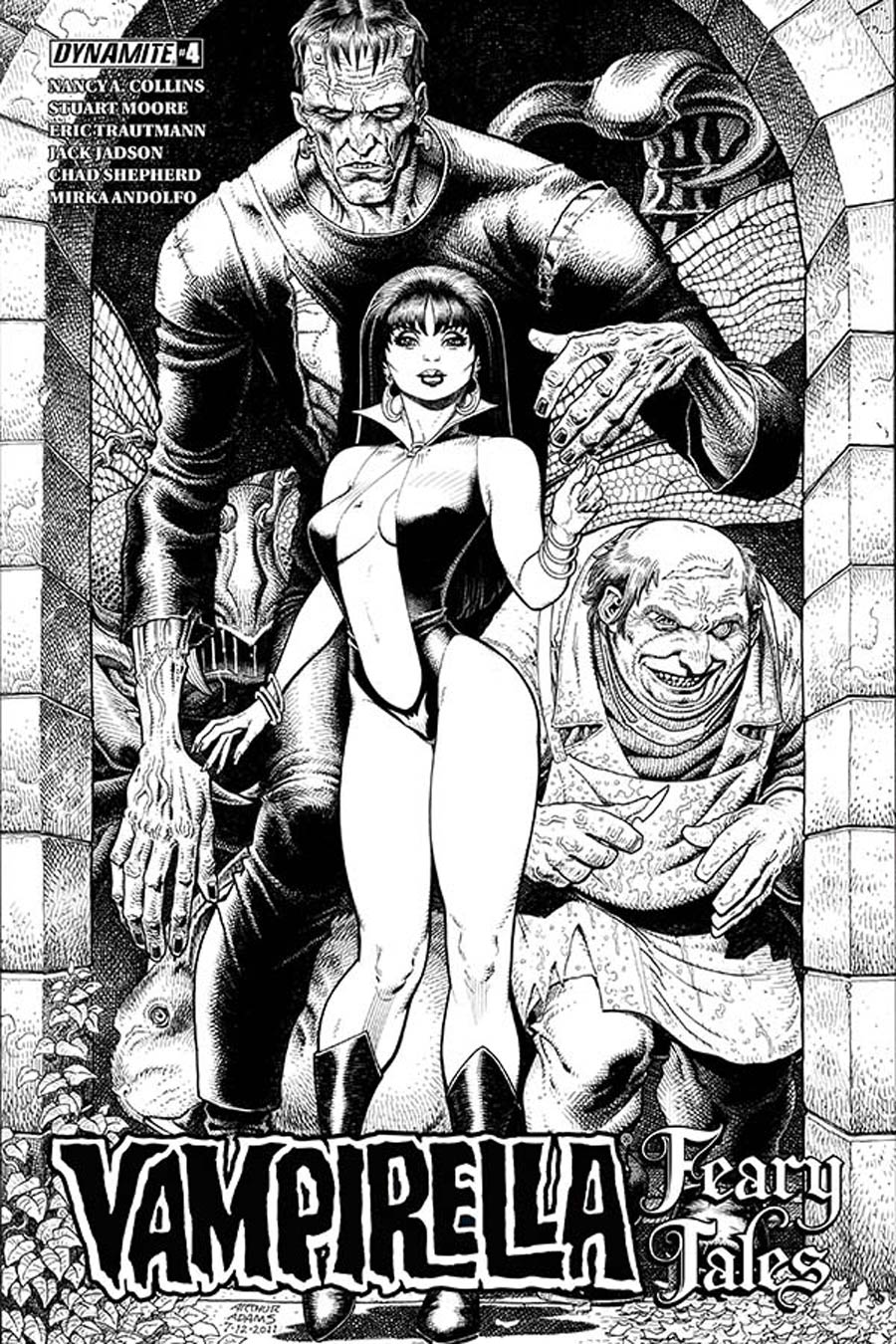 Vampirella Feary Tales #4 Cover E Incentive Arthur Adams Black & White Cover