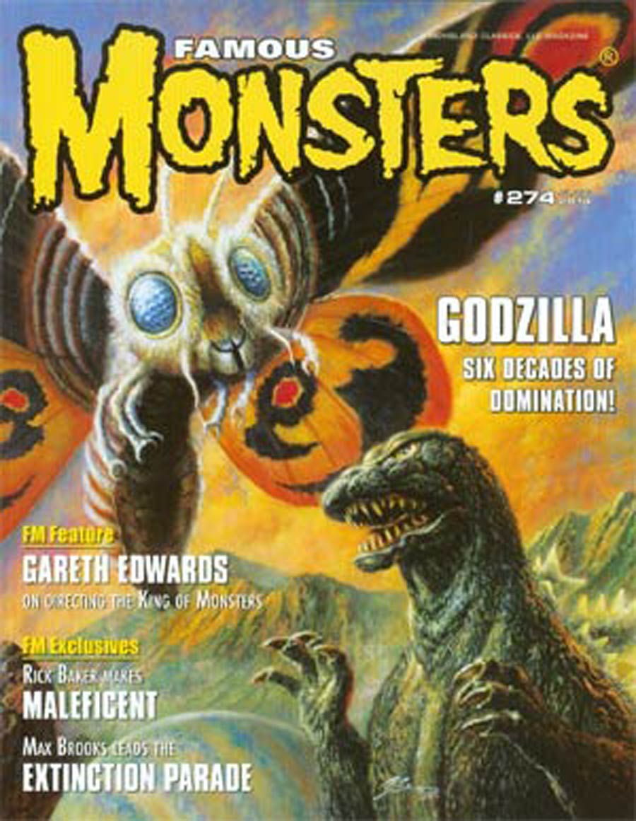 Famous Monsters Of Filmland #274 Previews Exclusive Edition Jul / Aug 2014 Godzilla & Mothra Cover