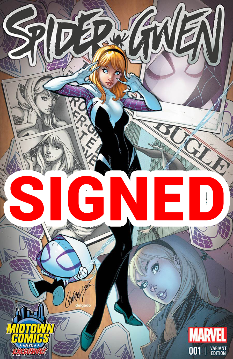 Spider-Gwen #1 Cover L Midtown Exclusive J Scott Campbell Color Variant Cover Signed By Jason Latour
