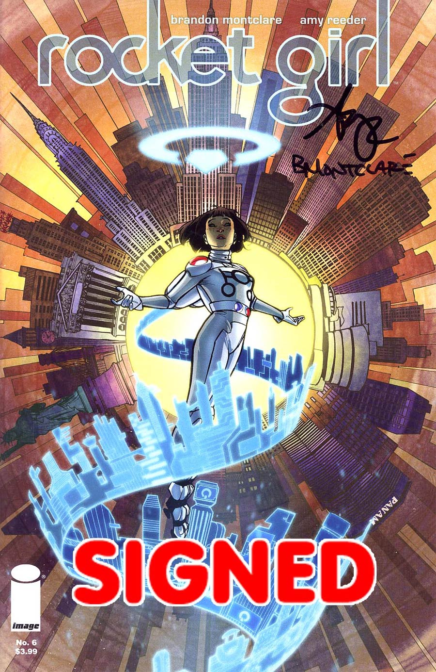 Rocket Girl #6 Cover B Signed By Amy Reeder & Brandon Montclare