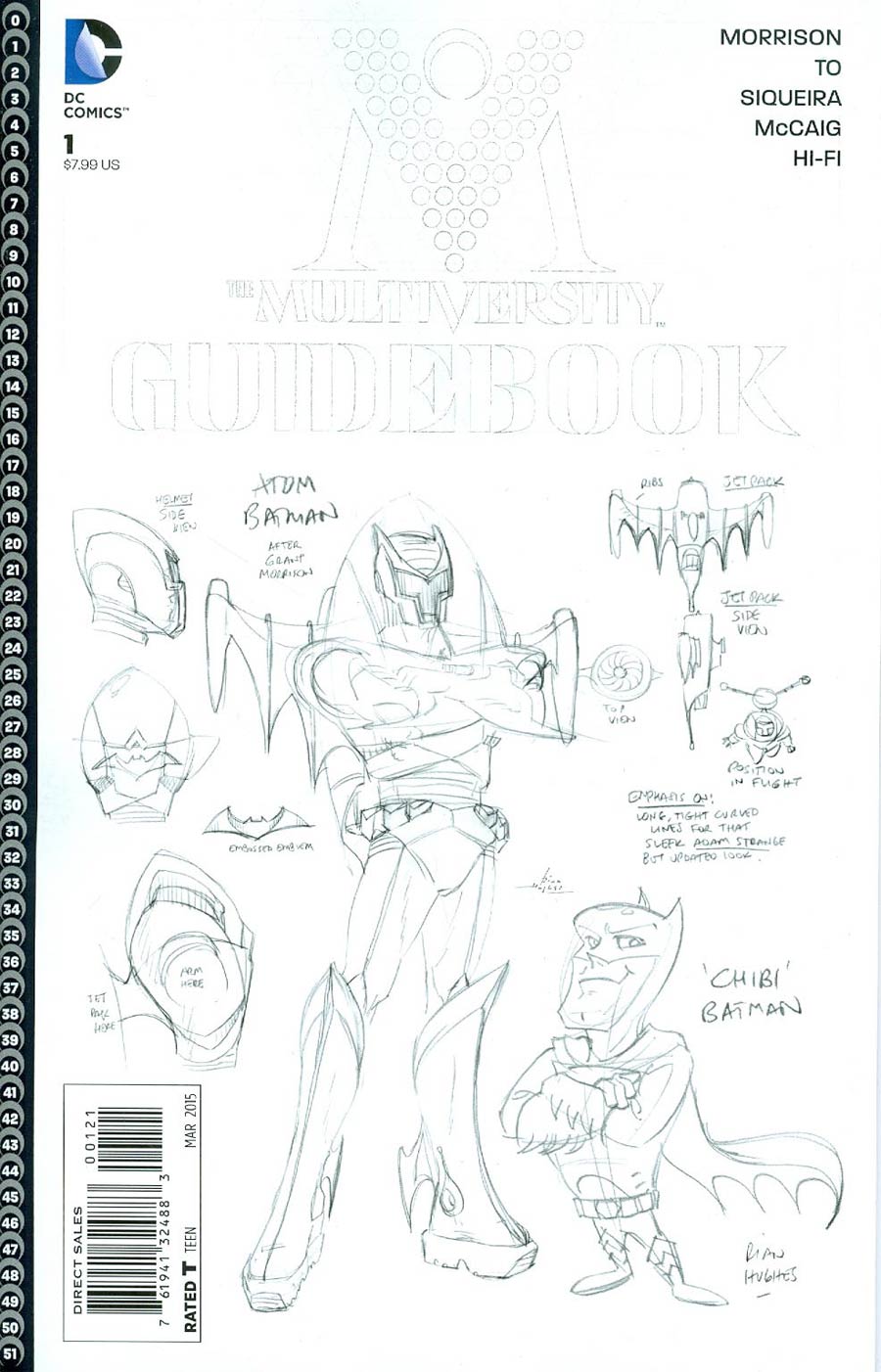 Multiversity Guidebook #1 Cover B Incentive Rian Hughes Sketch Cover