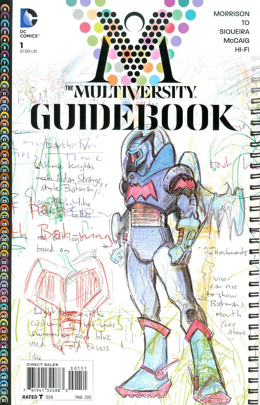 Multiversity Guidebook #1 Cover E Incentive Grant Morrison Sketch Variant Cover