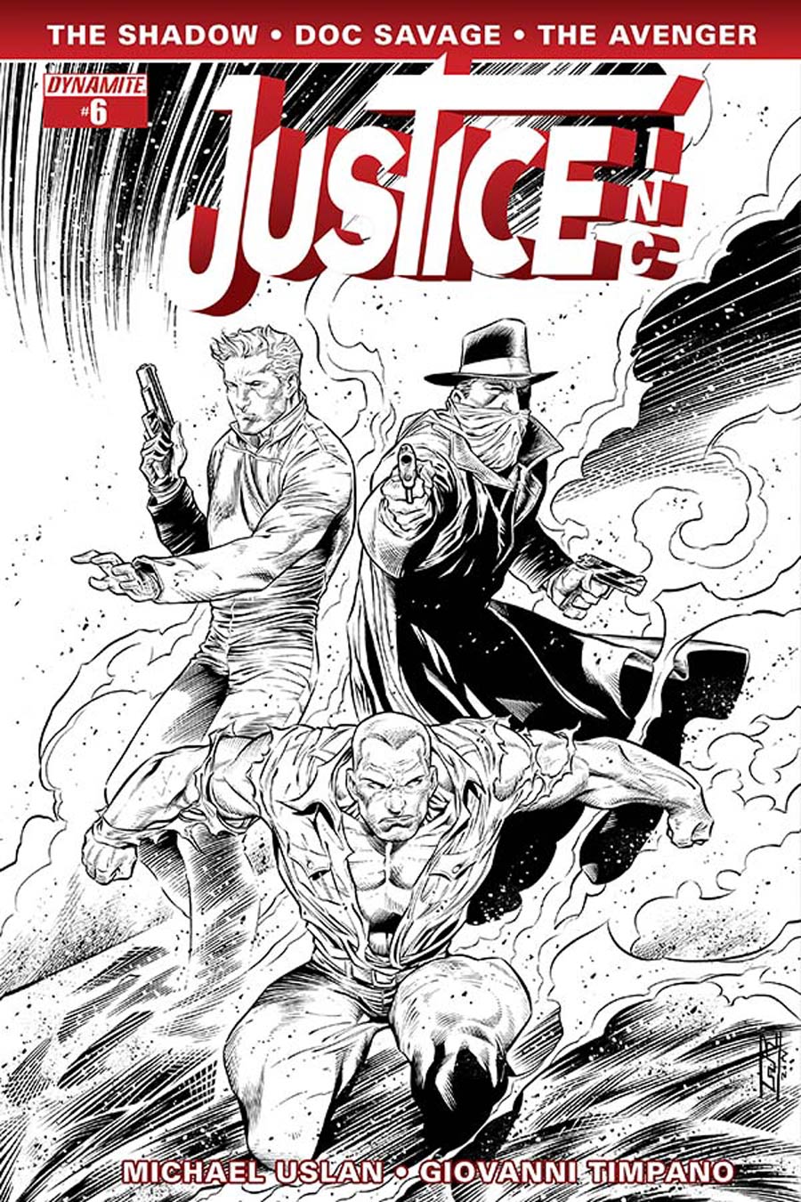 Justice Inc Vol 3 #6 Cover F Incentive Ardian Syaf Black & White Cover