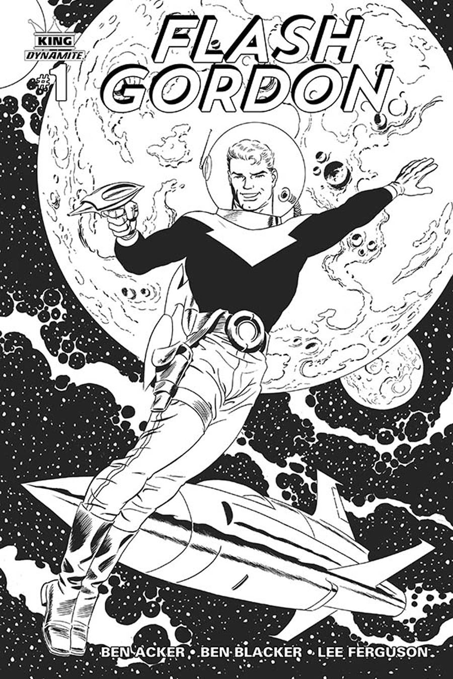 King Flash Gordon #1 Cover B Incentive Darwyn Cooke Black & White Connecting Cover (1 Of 5)