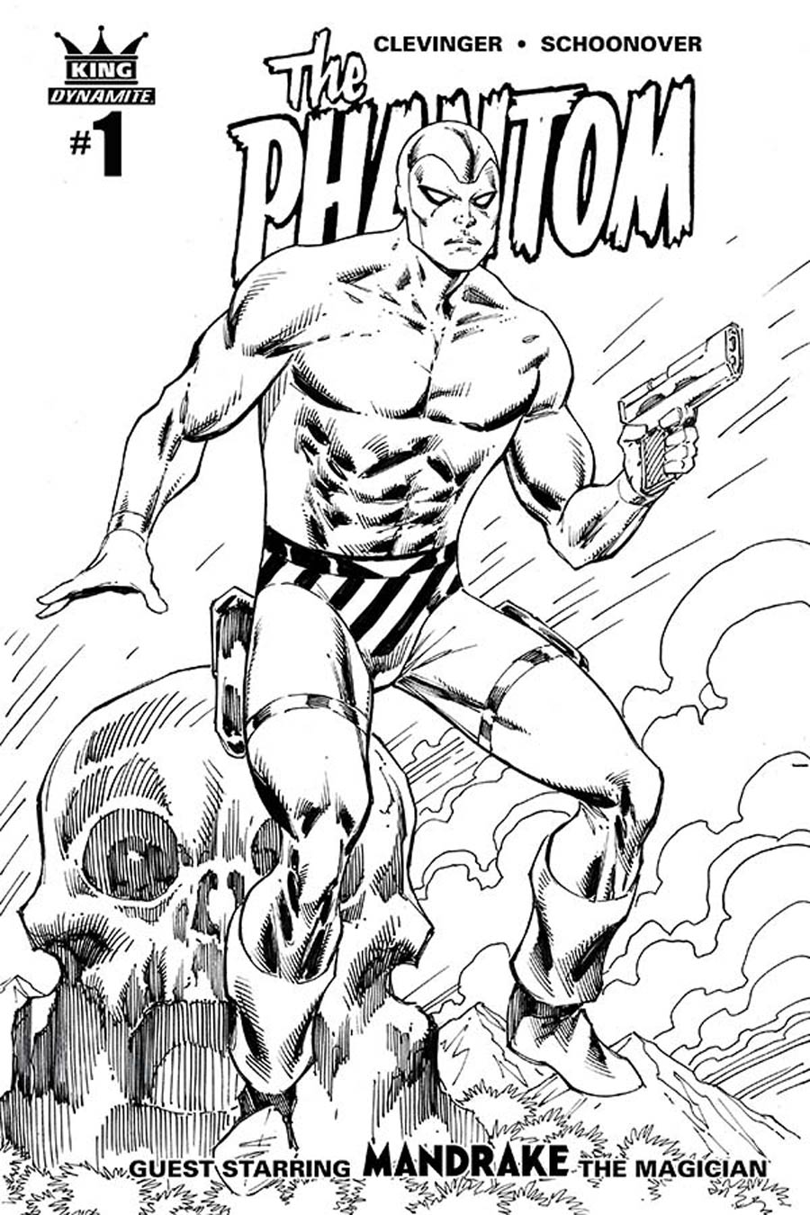 King Phantom #1 Cover E Incentive Rob Liefeld Black & White Variant Cover