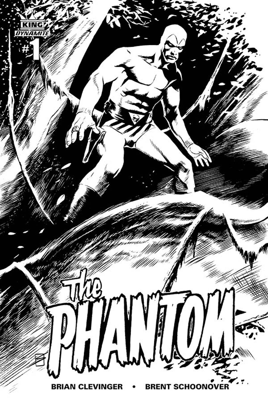 King Phantom #1 Cover F Incentive Ron Salas Black & White Variant Cover