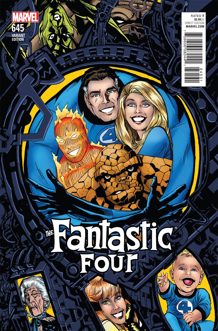 Fantastic Four Vol 5 #645 Cover B Variant Michael Golden Connecting Cover