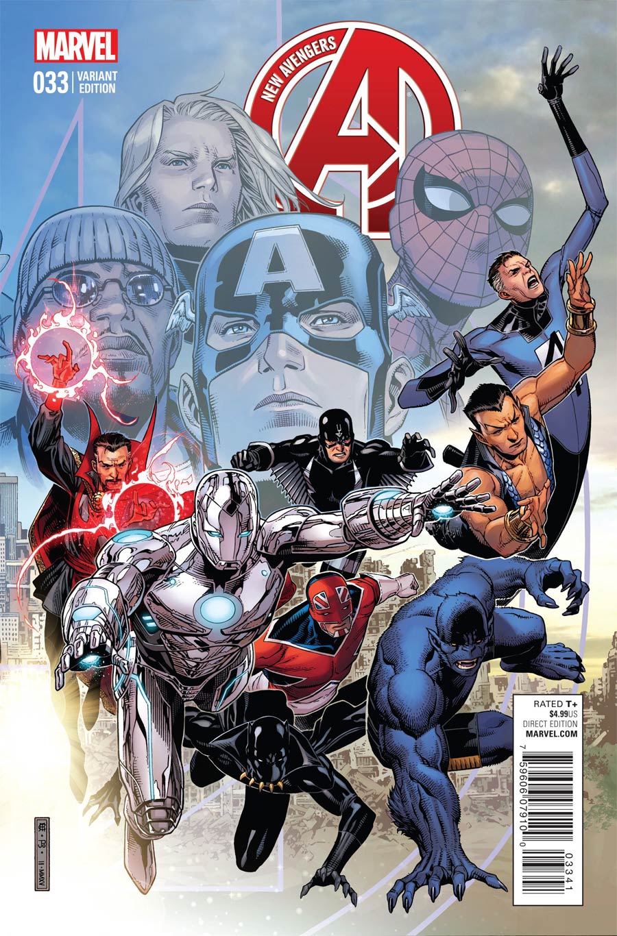 New Avengers Vol 3 #33 Cover B Variant Jim Cheung End Of An Era Cover (Time Runs Out Tie-In)