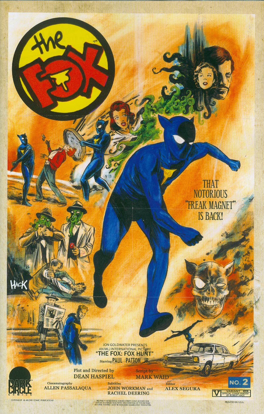 Fox Vol 2 #2 Cover C Variant Robert Hack Dark Circle Movie Throwback Cover