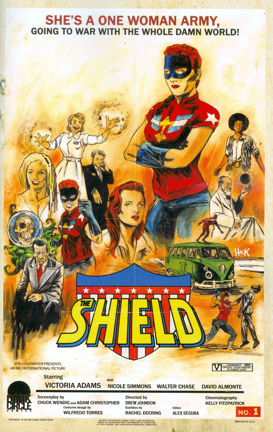 Shield Vol 3 #1 Cover E Variant Robert Hack Dark Circle Movie Throwback Cover