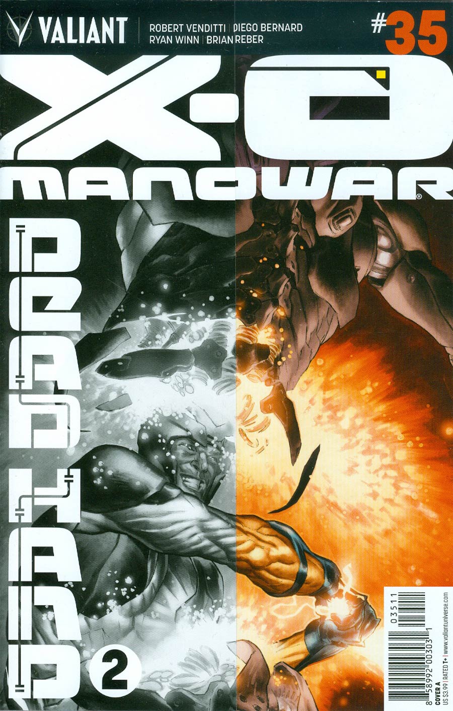 X-O Manowar Vol 3 #35 Cover A Regular Lewis LaRosa Overlay Wraparound Cover