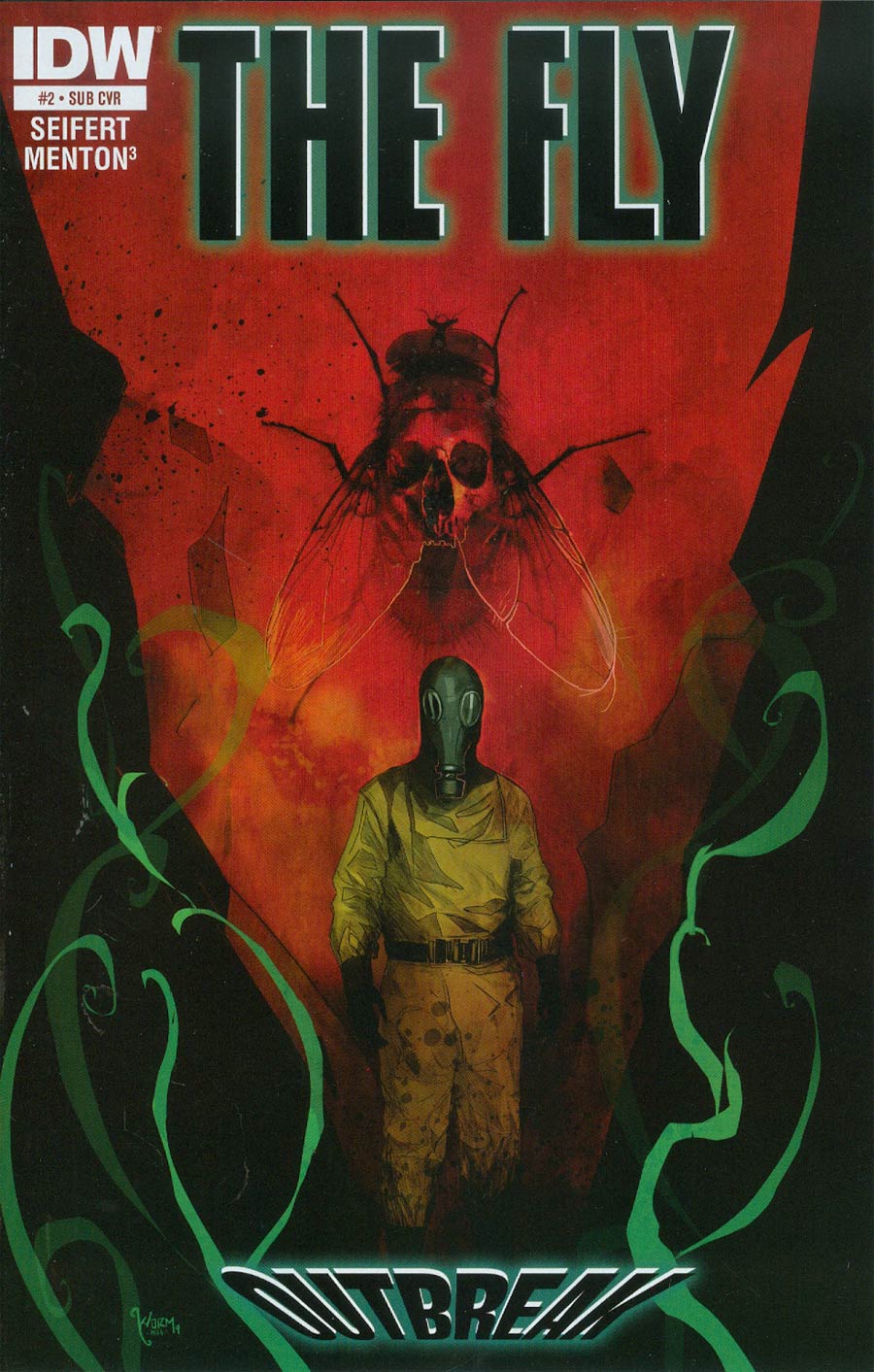 Fly Outbreak #2 Cover B Variant Damien Worm Subscription Cover
