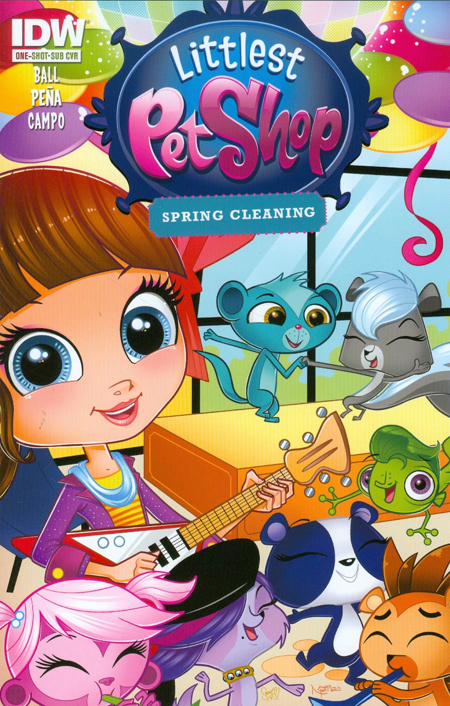 Littlest Pet Shop Spring Cleaning One Shot Cover B Variant Nicanor Pena Subscription Cover