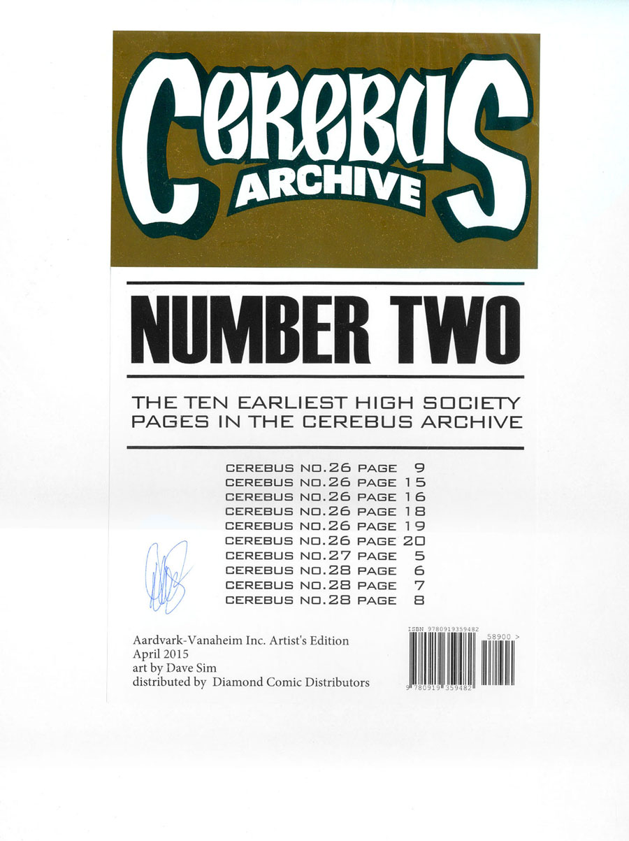 Cerebus Archive Artists Edition Vol 2 TP