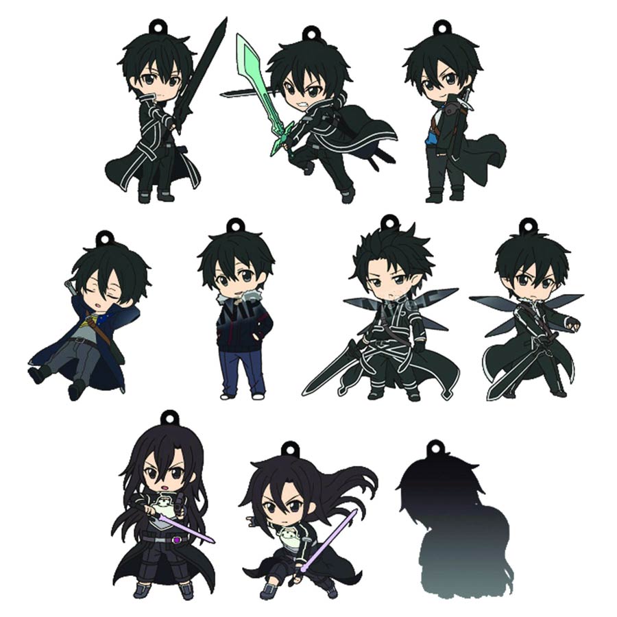 Sword Art Online 2 Trading Strap Kirito Series Blind Mystery Box 10-Piece Display
