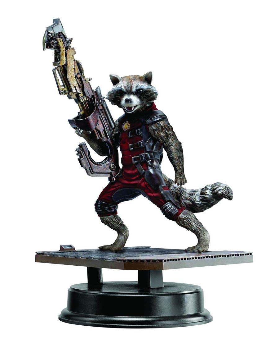 Guardians Of The Galaxy Rocket Raccoon 7-Inch Action Hero Vignette Red Suit Version