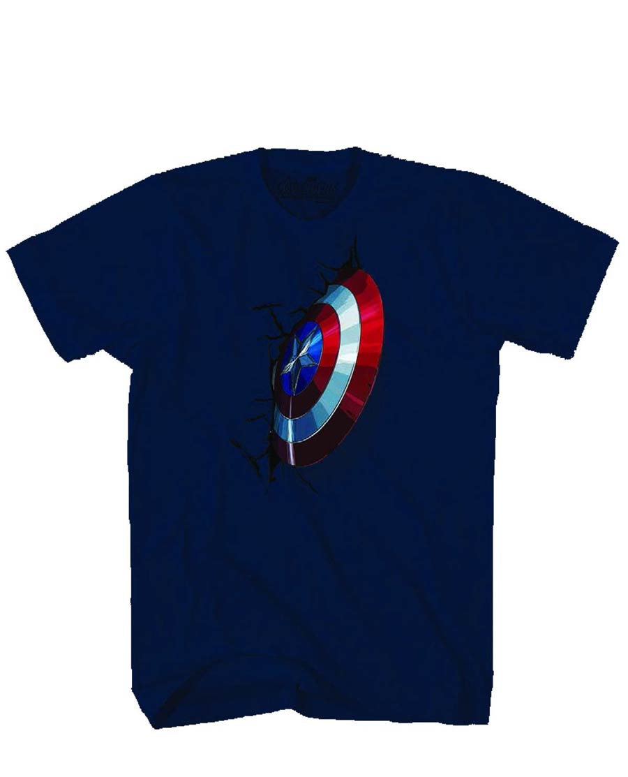 Avengers Age Of Ultron Shield Stuck Previews Exclusive Army Navy T-Shirt Large
