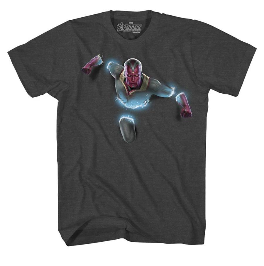 Avengers Age Of Ultron Walking Out Charcoal Heather T-Shirt Large